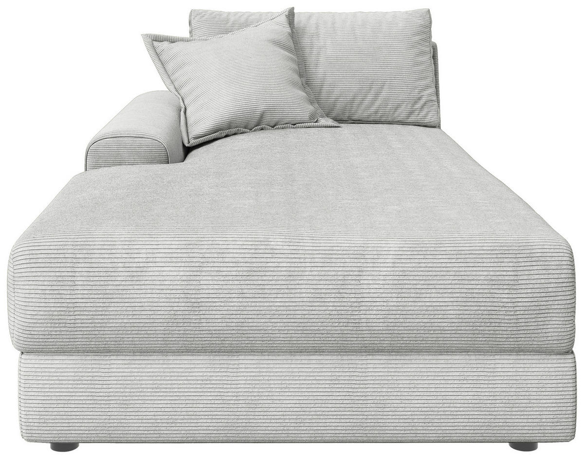 BIGSOFA Cord Perlmutt  - Perlmutt/Schwarz, MODERN, Kunststoff/Textil (117/93/190cm) - Carryhome