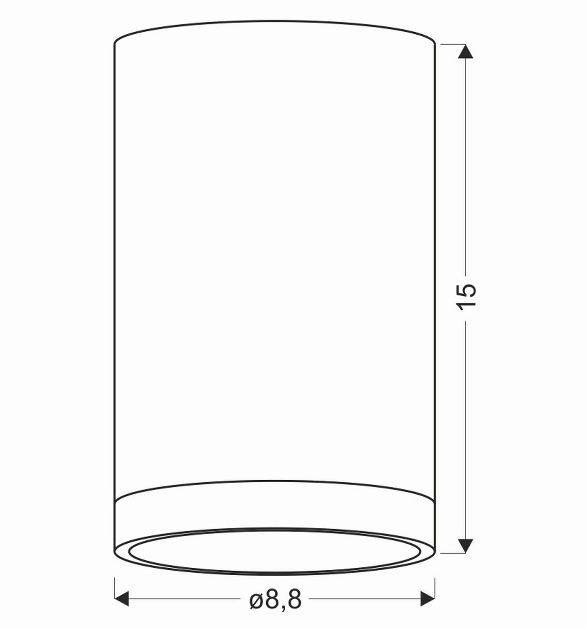 LED-DECKENLEUCHTE 8.8/8.8/15 cm   - Design, Metall (8.8/8.8/15cm)