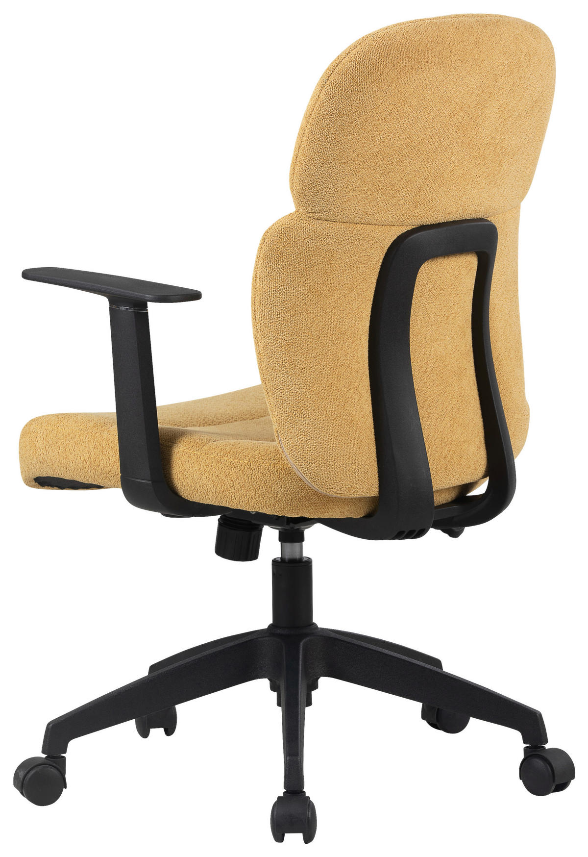 DREHSTUHL Webstoff Gelb, Schwarz  - Gelb/Schwarz, Design, Kunststoff/Textil (60/93,5-101/57cm) - Modante