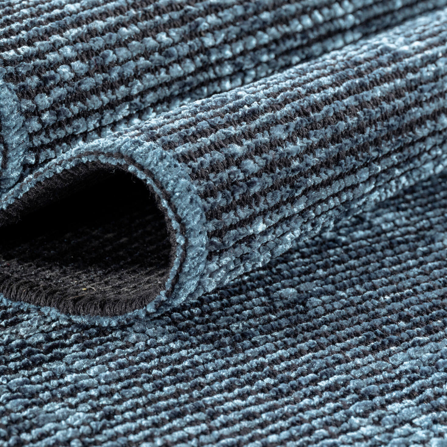 Thumbnail - Ayyildiz  Flachwebeteppich Space, Blau, Textil, Uni, rechteckig, 120x170 cm, für Fußbodenheizung geeignet, UV-beständig,...