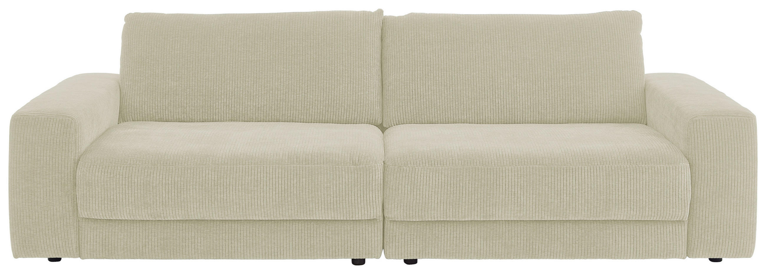BIGSOFA in Chenille, Jacquard Sandfarben  - Sandfarben/Schwarz, Design, Kunststoff/Textil (270/83/125cm) - Niels Andersson