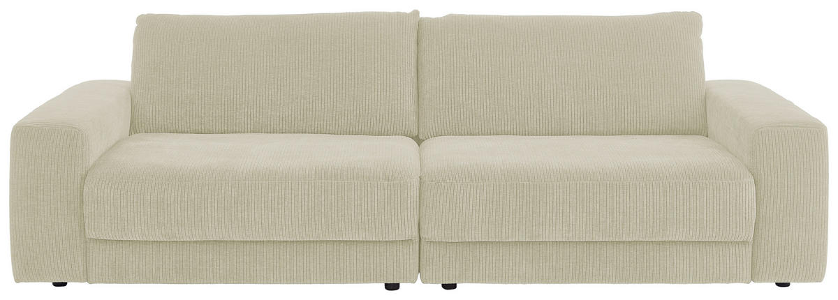 BIGSOFA in Chenille, Jacquard Sandfarben  - Sandfarben/Schwarz, Design, Kunststoff/Textil (270/83/125cm) - Niels Andersson