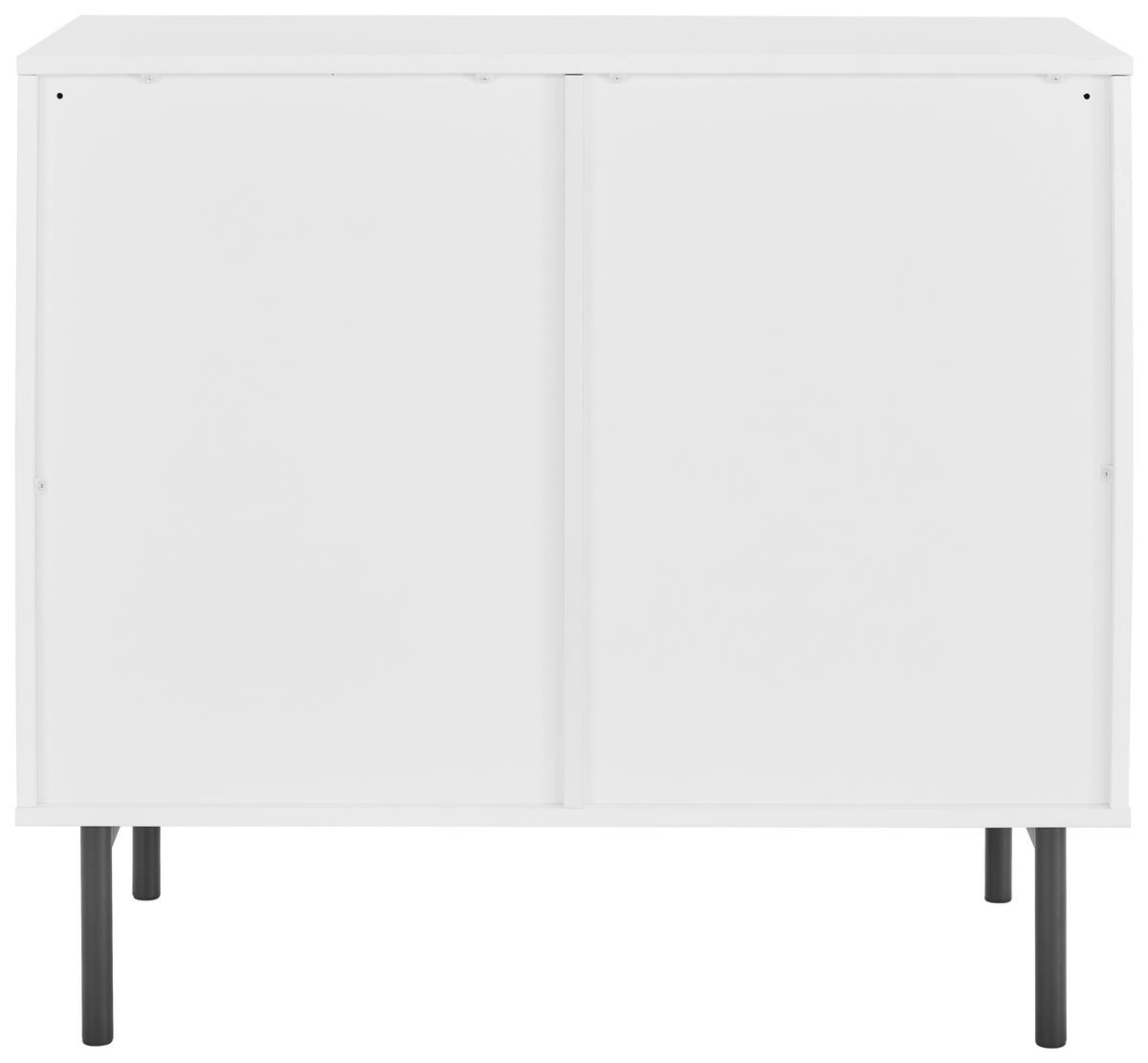 ŠIROKÁ KOMODA, černá, bílá, 90/80/40 cm - bílá/černá, Design, kov/kompozitní dřevo (90/80/40cm) - MID.YOU