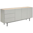 SIDEBOARD 180/77,5/40 cm  - Eichefarben/Hellgrau, Design, Holz/Holzwerkstoff (180/77,5/40cm) - Carryhome