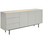 SIDEBOARD 180/77,5/40 cm  in Eichefarben, Hellgrau  - Eichefarben/Hellgrau, Design, Holz/Holzwerkstoff (180/77,5/40cm) - Carryhome