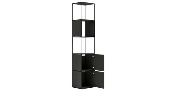 AKTENSCHRANK 40,7/199/35,8 cm - Anthrazit/Schwarz, Design, Holzwerkstoff/Metall (40,7/199/35,8cm) - Novel