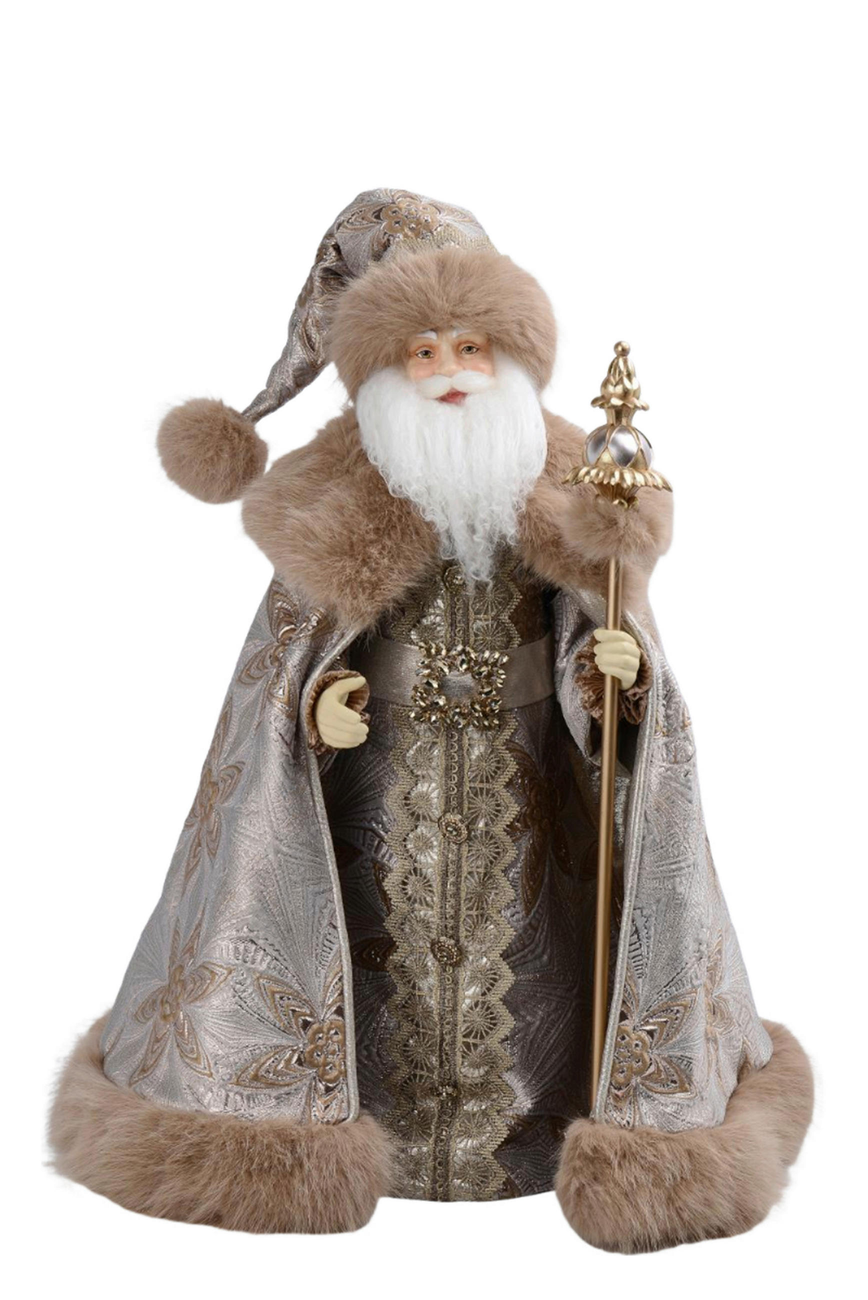 WEIHNACHTSMANN  - Goldfarben/Braun, LIFESTYLE, Kunststoff/Textil (41,5/76,5/40,5cm) - X-Mas