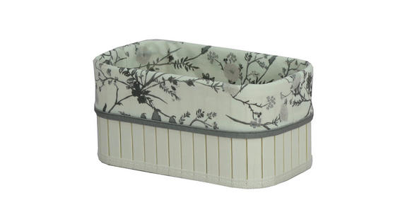 REGALKORB 24/14/12 cm   - Weiß, Basics, Holz/Textil (24/14/12cm) - Ambia Home