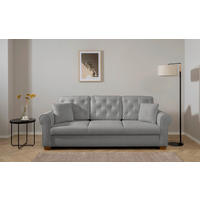 SCHLAFSOFA Arles in Bouclé Grau  - Buchefarben/Grau, Design, Holz/Textil (240/94/98cm) - MID.YOU