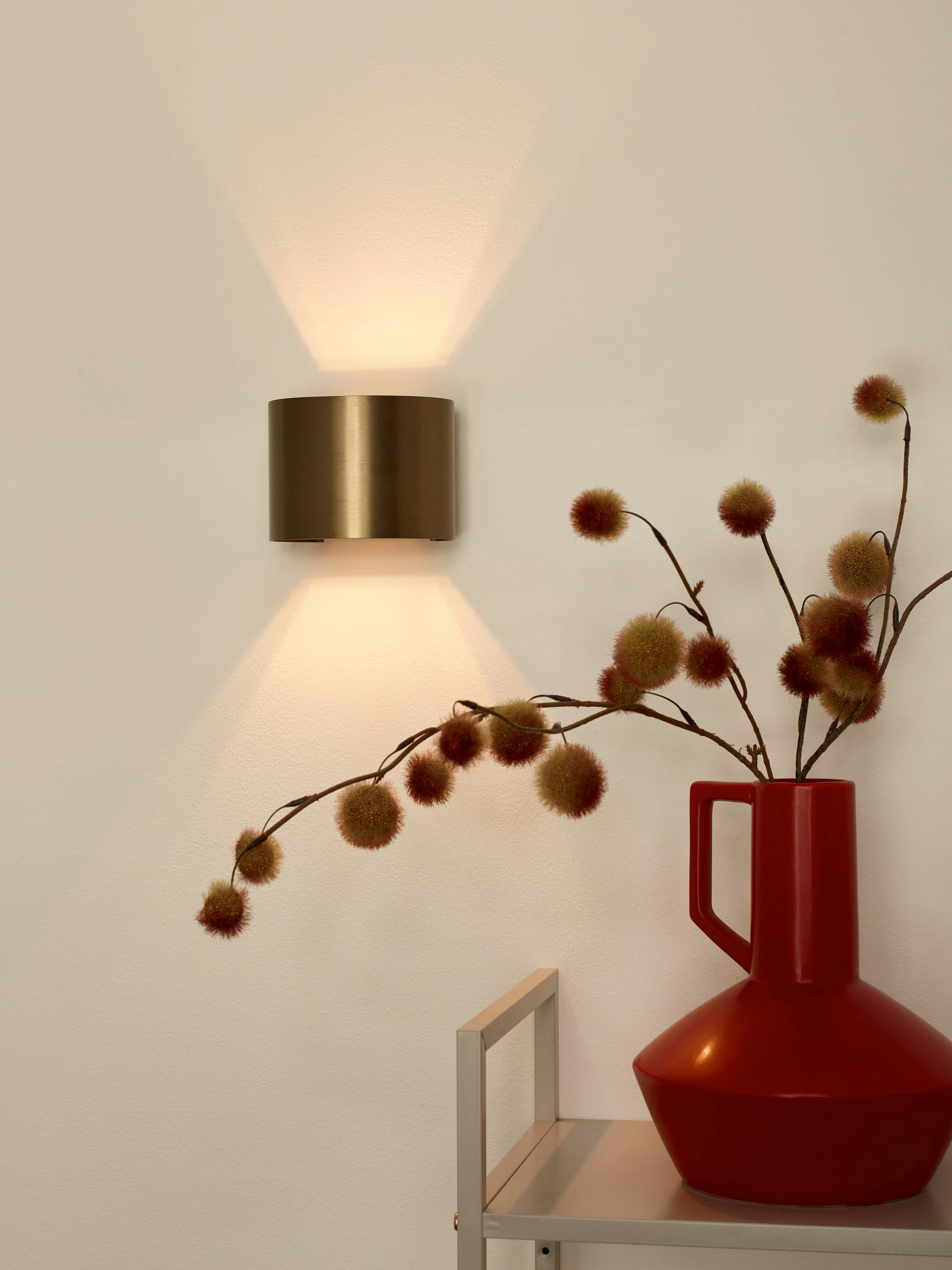 LED-WANDLEUCHTE Xio 11/13/9.7 cm   - Cappuccino, Design, Metall (11/13/9.7cm) - Lucide