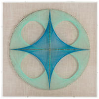BILD 45/45/6 cm  - Blau, LIFESTYLE, Holzwerkstoff/Textil (45/45/6cm) - Kayoom