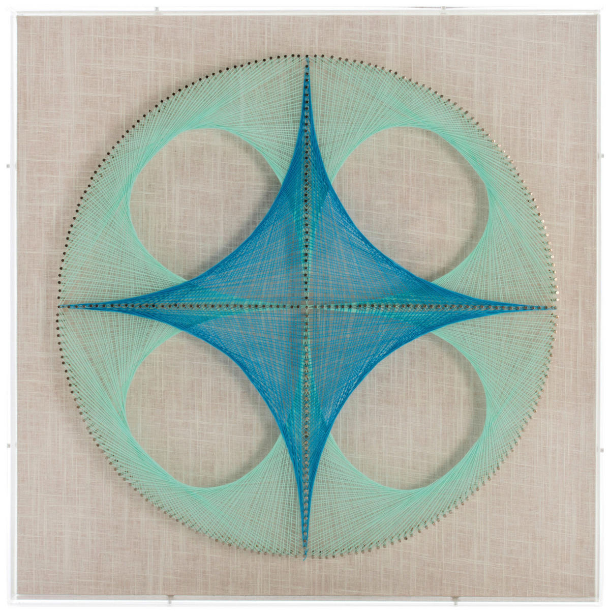 BILD 45/45/6 cm  - Blau, LIFESTYLE, Holzwerkstoff/Textil (45/45/6cm) - Kayoom