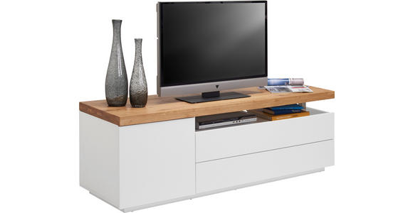 LOWBOARD  in 160/53,5/41,5 cm  - Eichefarben/Weiß, KONVENTIONELL, Holz/Holzwerkstoff (160/53,5/41,5cm) - Novel