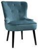 STOLICA  plava, zelena, crna  drvo, tekstil      - zelena/plava, Moderno, drvo/tekstil (61/87/69cm)