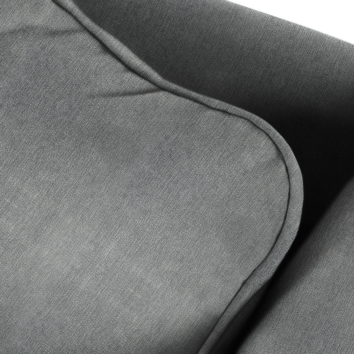 RÉCAMIERE Grau Mikrofaser  - Eichefarben/Grau, LIFESTYLE, Holz/Textil (176/85/88cm) - Xora