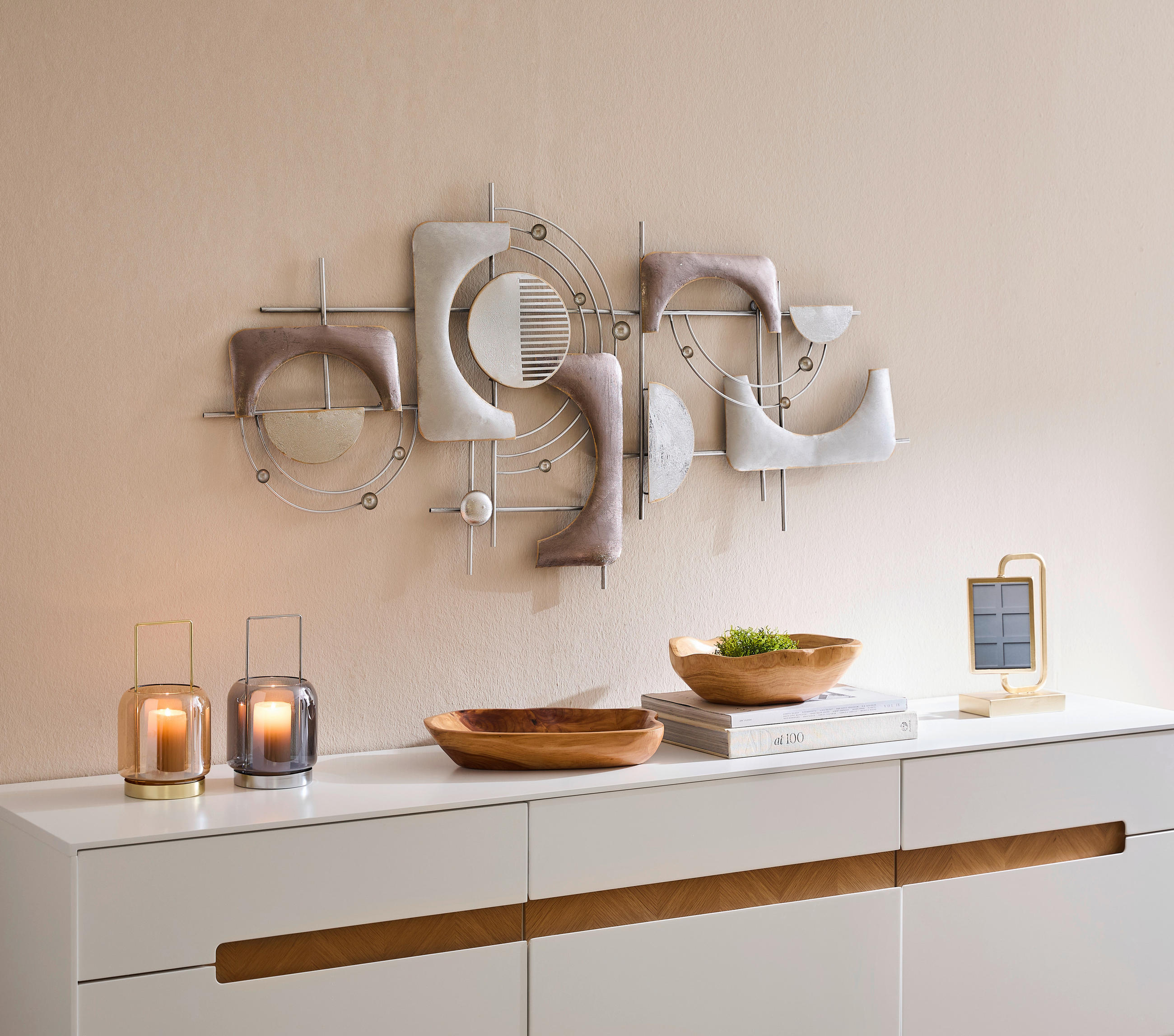 LATERNE - Goldfarben, Design, Glas/Metall (12/22cm) - Ambia Home
