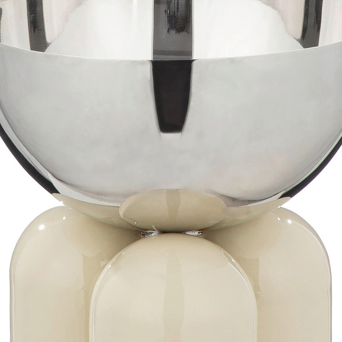 DEKOSCHALE - Silberfarben/Creme, Basics, Metall (20,5/26cm)