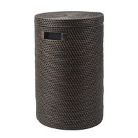 WÄSCHEKORB - Dunkelbraun, Basics, Holz (37/60cm) - Aquanova