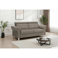 2-SITZER-SOFA ARNGAST E Grau Echtleder  - Chromfarben/Grau, Basics, Leder/Textil (156/84/93cm) - Sit & More