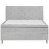 BOXSPRINGBETT 160/200 cm  in Grau  - Eichefarben/Grau, KONVENTIONELL, Holz/Textil (160/200cm) - Welnova