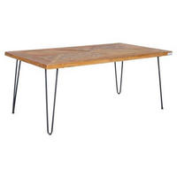 SOFFBORD i trä, metall 107/60/45 cm  - svart/naturfärgad, Romantik / Lanthus, metall/trä (107/60/45cm) - Xora