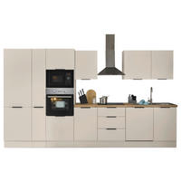 KÜCHENBLOCK MULTAN  in Kaschmir  - Kaschmir/Schwarz, Basics, Holzwerkstoff/Metall (370/211/60cm) - Xora