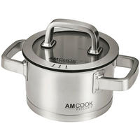 KOCHTOPF 1,7 L  - Edelstahlfarben, Basics, Glas/Metall (16/9cm) - Am Cook