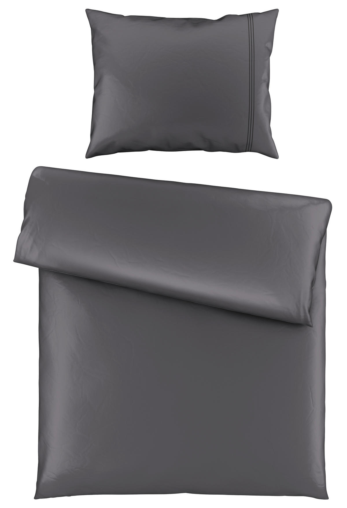 POVLEČENÍ, satén, šedá, 140/200 cm - šedá, Natur, textil (140/200cm) - Bio:Vio