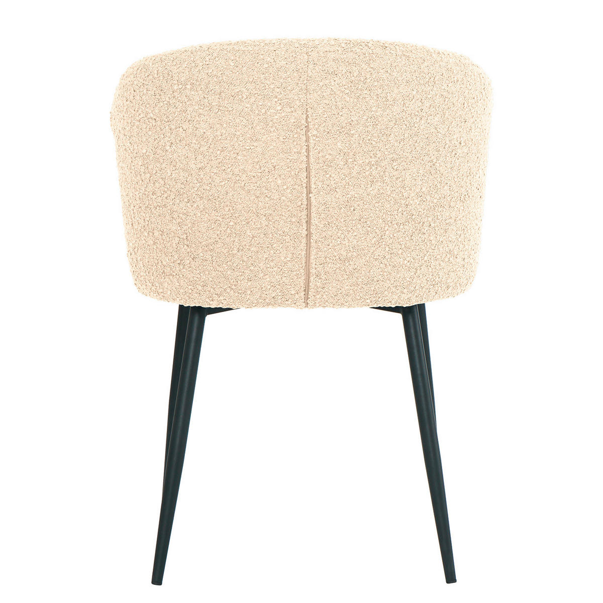 STOL järn bouclé  - svart/cremefärgad, Lifestyle, metall/textil (57/82/59cm) - home24