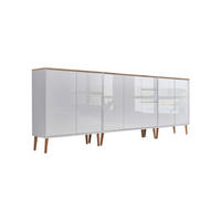 SIDEBOARD Mailand Set 6 + HF  in 263,5/86/33 cm  - Weiß Hochglanz/Eiche Artisan, MODERN, Holz/Holzwerkstoff (263,5/86/33cm) - MID.YOU