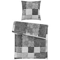 BETTWÄSCHE Onkali Satin 155/220 cm  - Anthrazit/Silberfarben, KONVENTIONELL, Textil (155/220cm) - Esposa