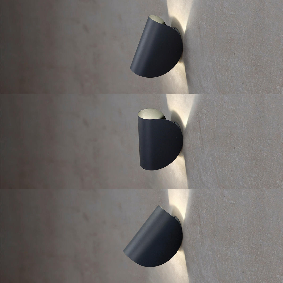 LED-AUSSENLEUCHTE NINA 19,8/13,8/11 cm  - Schwarz, Design, Metall (19,8/13,8/11cm)