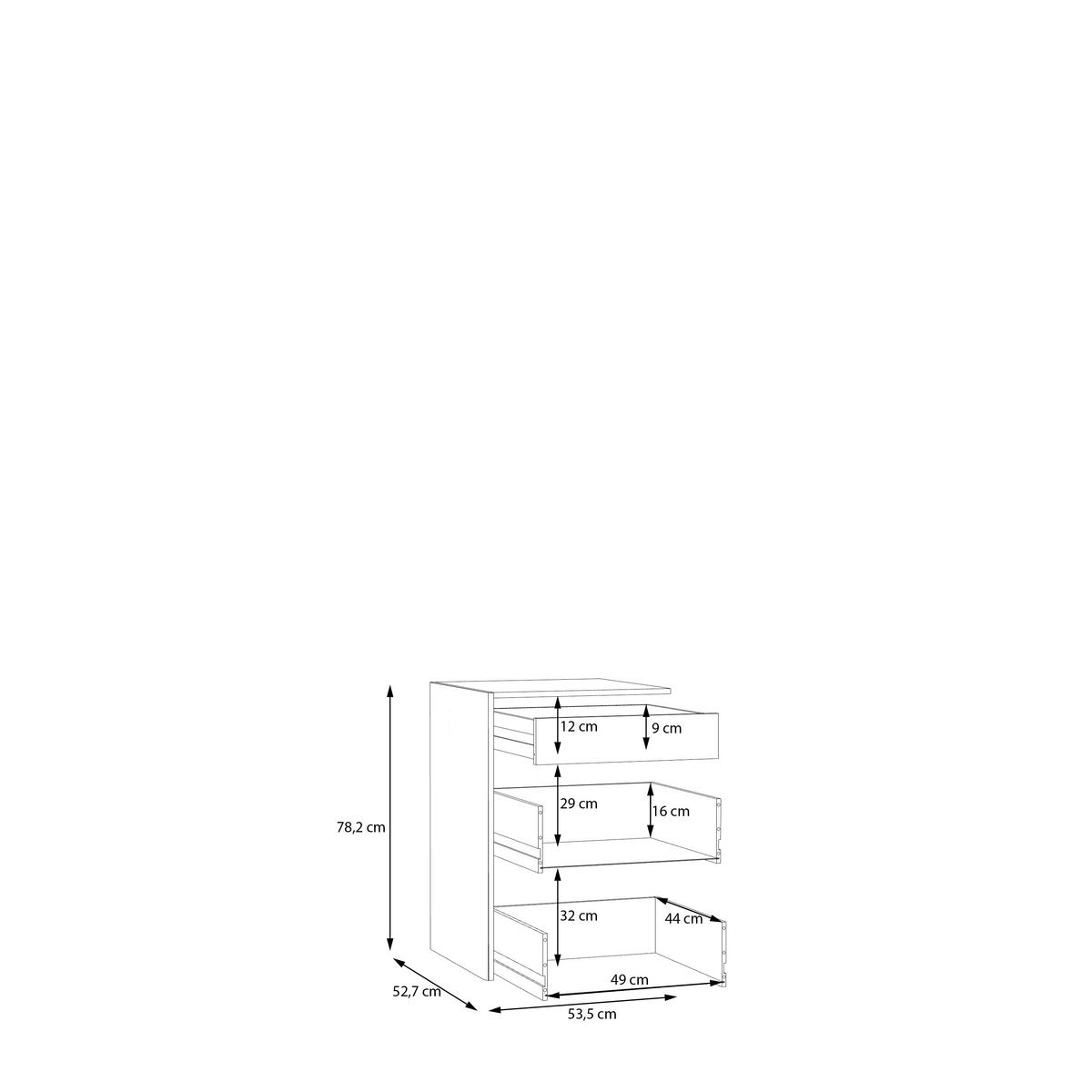 SCHUBKASTENEINSATZ 53,5/78,2/52,7 cm   - Hellgrau, Design, Holzwerkstoff (53,5/78,2/52,7cm) - Carryhome