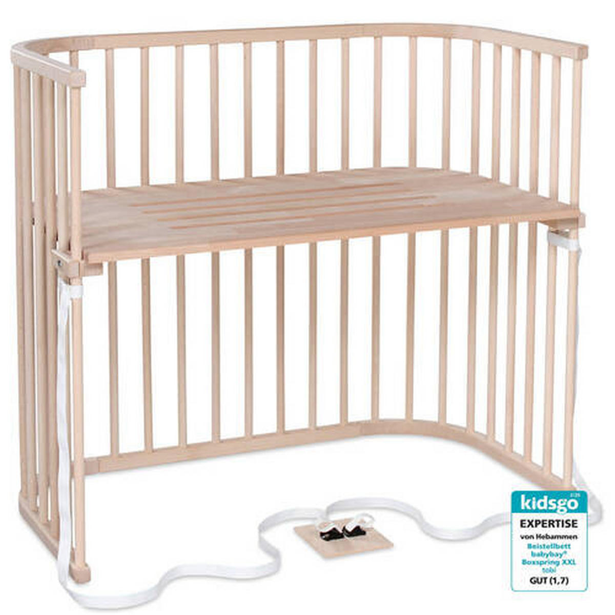 BEISTELLBETT 110/62/96,50 cm  - Naturfarben, Basics, Holz (110/62/96,50cm) - Babybay