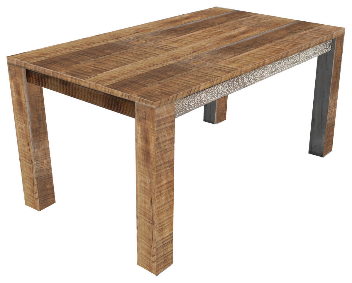 ESSTISCH Mangoholz massiv rechteckig Naturfarben  - Naturfarben, Design, Holz (160/90/78cm) - Landscape