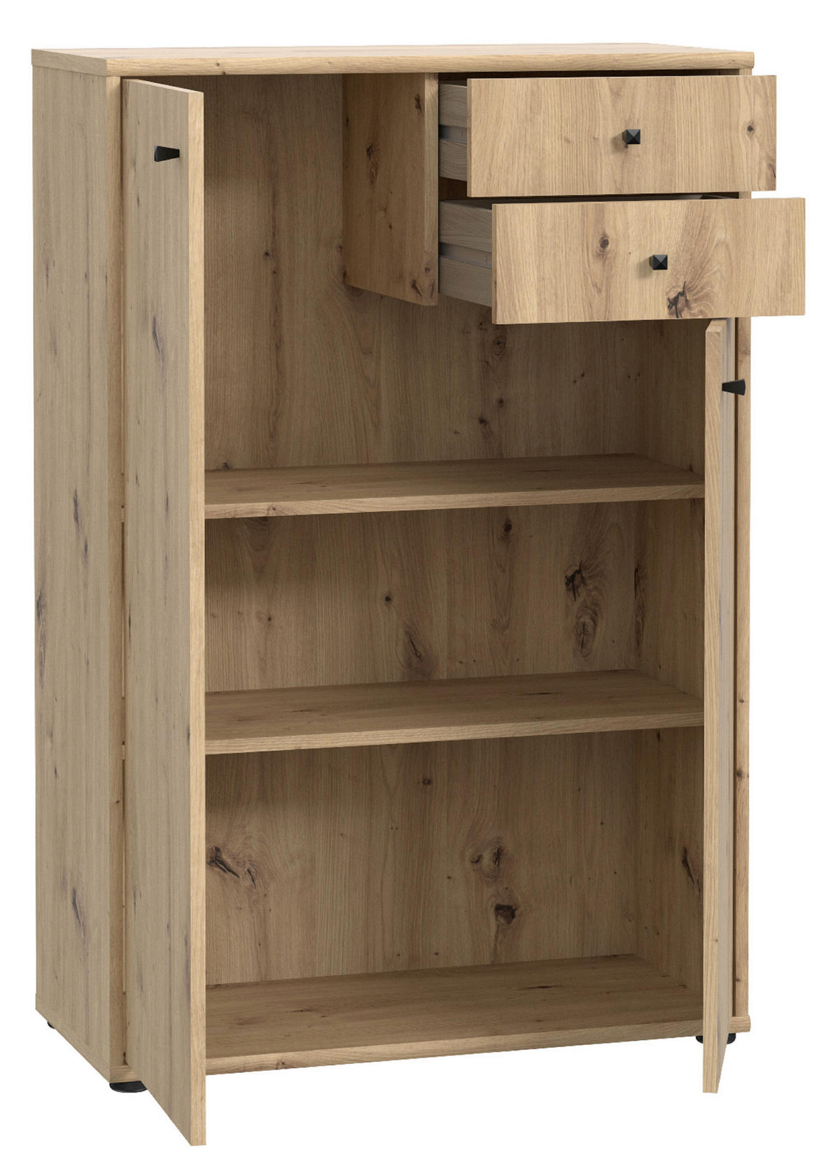 KOMMODE 73,7/111,1/34,8 cm Eiche Artisan  - Eiche Artisan, Design, Holzwerkstoff (73,7/111,1/34,8cm)