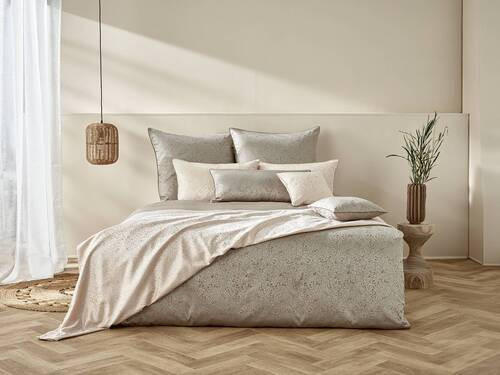 POSTELJNINA LOVE 240/220 cm damast biserna  - biserna, Konvencionalno, tekstil (240/220cm) - Curt Bauer