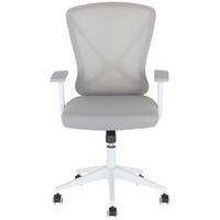 SCAUN ROTATIV  microfibră gri, alb  - alb/gri, Modern, plastic/textil (63/97-105/57cm) - MID.YOU