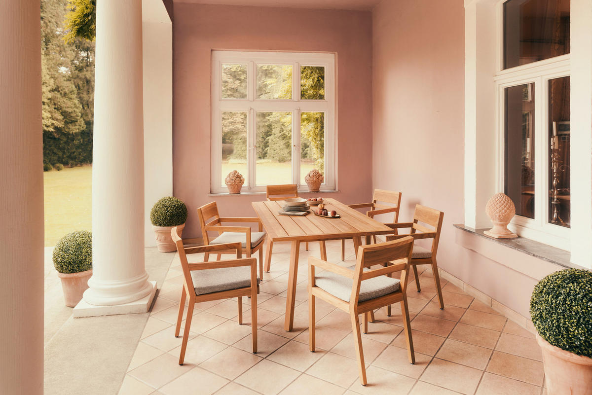 GARTENTISCH 180/95/76 cm  - Teakfarben, Design, Holz (180/95/76cm)
