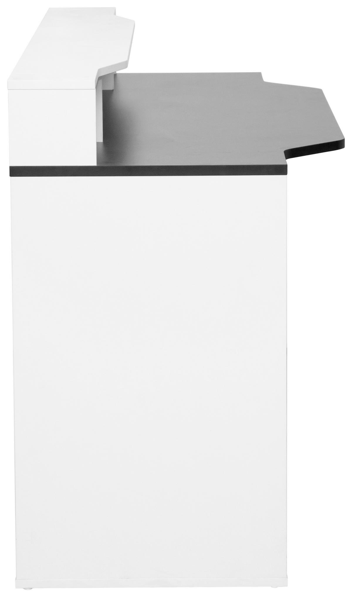 GAMINGTISCH Schwarz, Weiß  - Schwarz/Weiß, Design, Holzwerkstoff (160/60/90cm) - Carryhome
