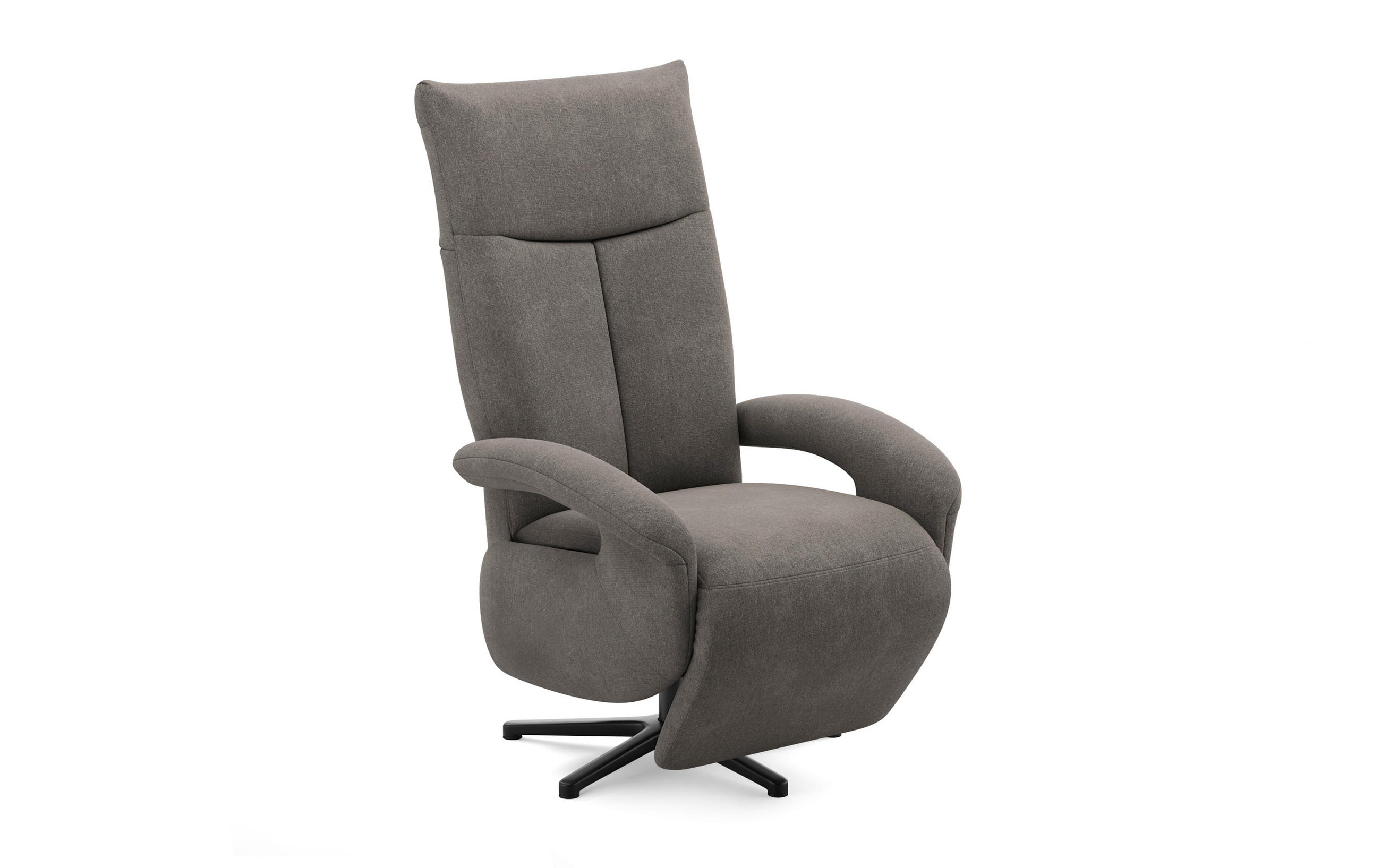 SESSEL in Flachgewebe Graphitfarben - Schwarz/Graphitfarben, Modern, Textil/Metall (74/112/82cm) - Sit & More