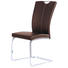 SCHWINGSTUHL-SET Lederlook Braun, Chromfarben - Chromfarben/Beige, Design, Textil/Metall (41/95/58cm) - Xora
