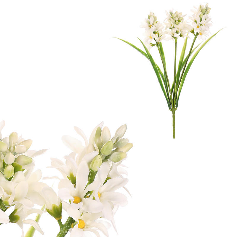 UMĚLÁ KVĚTINA 32 cm - žlutá/béžová, Basics, plast (32cm)