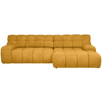 ECKSOFA in Webstoff Gelb  - Gelb/Schwarz, Modern, Kunststoff/Textil (297/180cm) - Welnova
