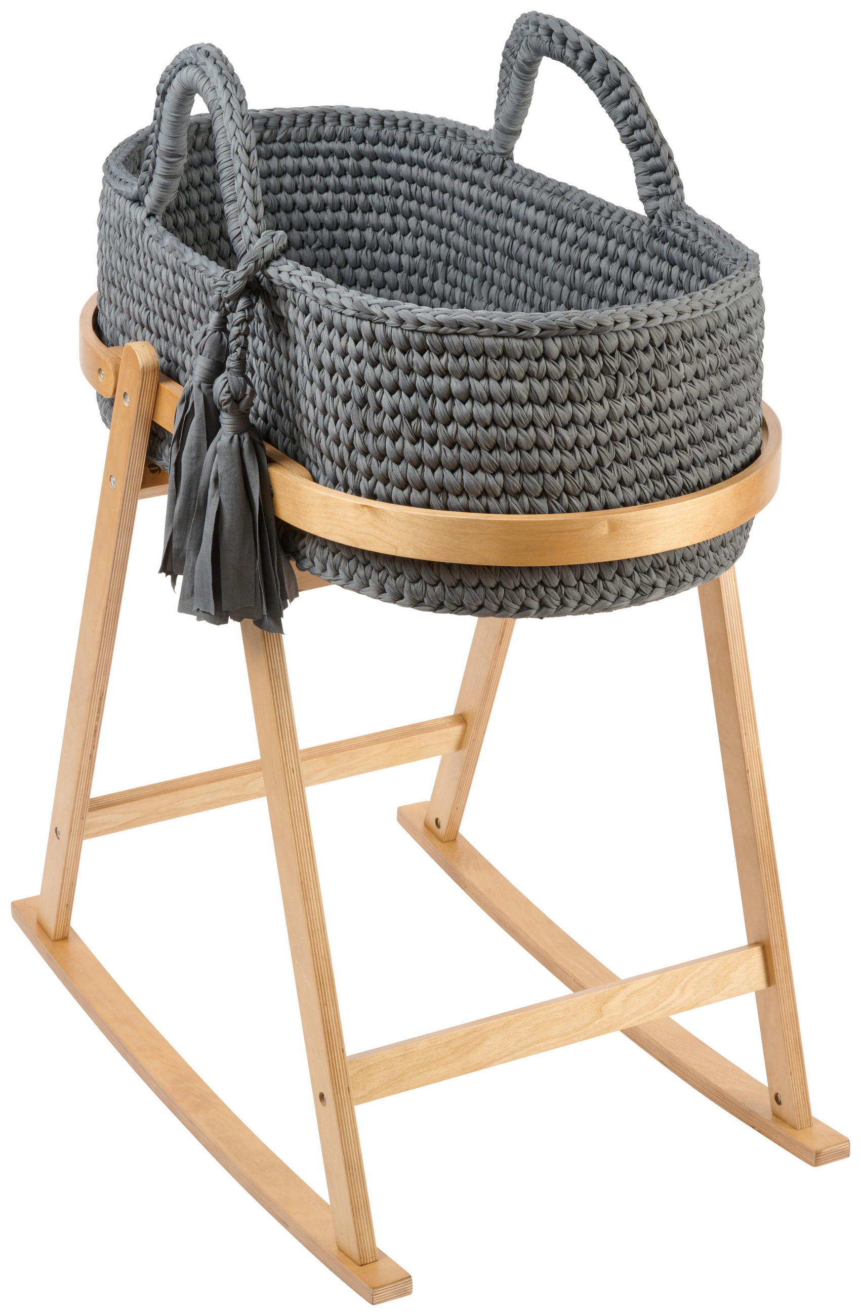MOSESKORB  81/51/93 cm  - Dunkelgrau/Naturfarben, Design, Holzwerkstoff/Kunststoff (81/51/93cm) - Jimmylee