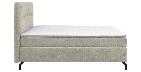 BOXSPRINGBETT 140/200 cm  in Hellgrau  - Hellgrau/Schwarz, Design, Textil/Metall (140/200cm) - Esposa