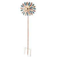 SOLÁRNE SVIETIDLO, 32/18/123 cm - modrá/medená, Design, kov/plast (32/18/123cm) - Ambia Garden