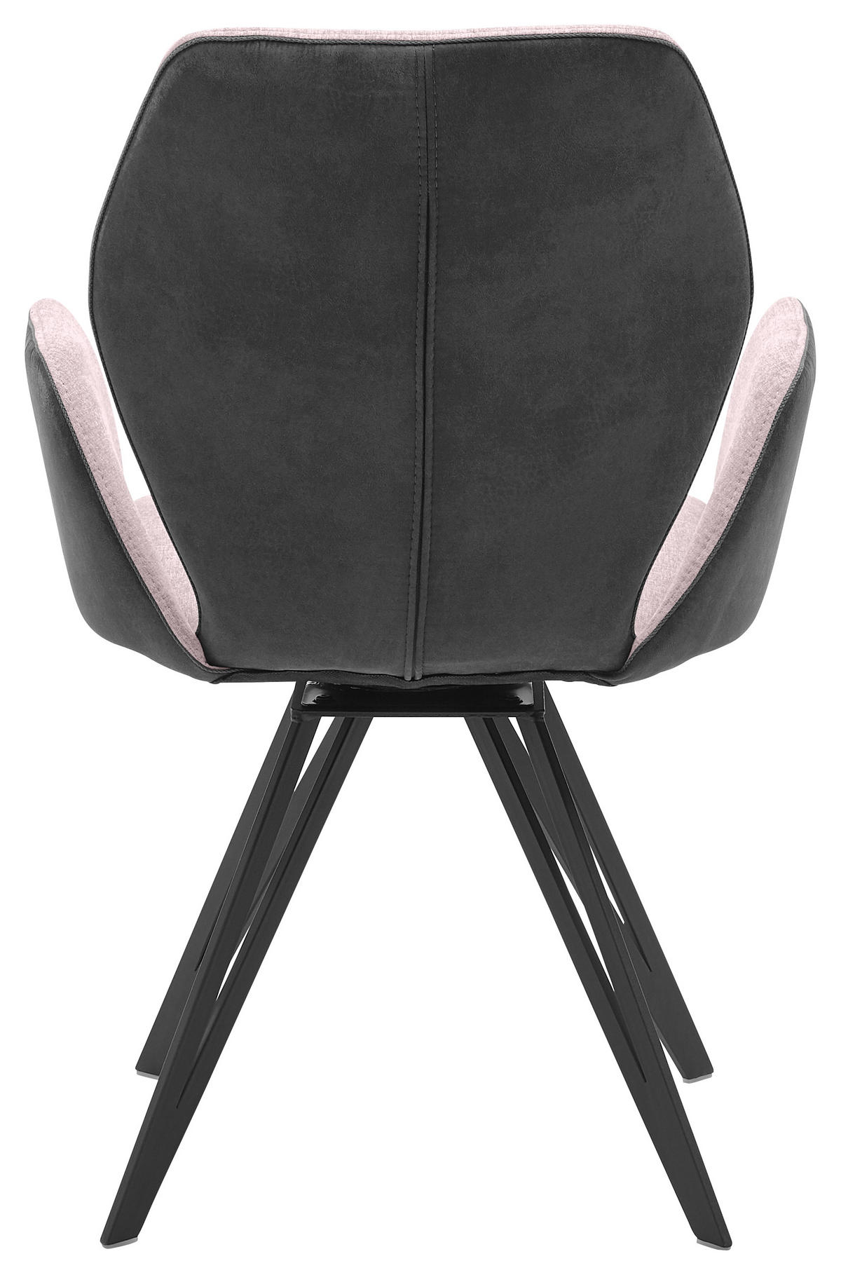 ARMLEHNSTUHL  in Webstoff, Mikrofaser  - Anthrazit/Schwarz, Design, Textil/Metall (62/91/59cm) - Valnatura