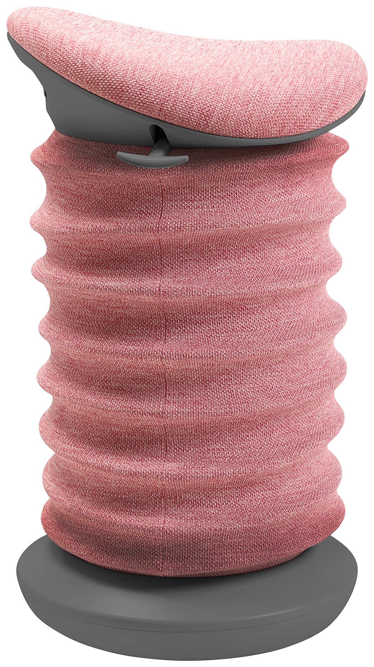 BÜROHOCKER Grau, Rosa  - Rosa/Grau, Design, Kunststoff/Textil (37,5/53-64/36cm) - Topstar