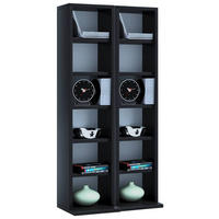 CD-Regal in Schwarz - Schwarz, Konventionell, Holzwerkstoff (42/92/20cm) - MID.YOU